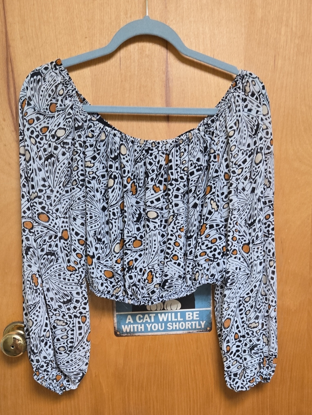 Express X Rachel Zoe Monarch Butterfly Top